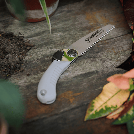 TopMan Japanese Branch Pruning Saw on Potting Bench