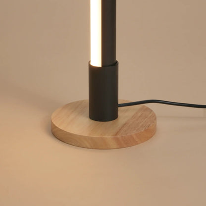 Vertical Grow Light Stand with Wooden Base, Black