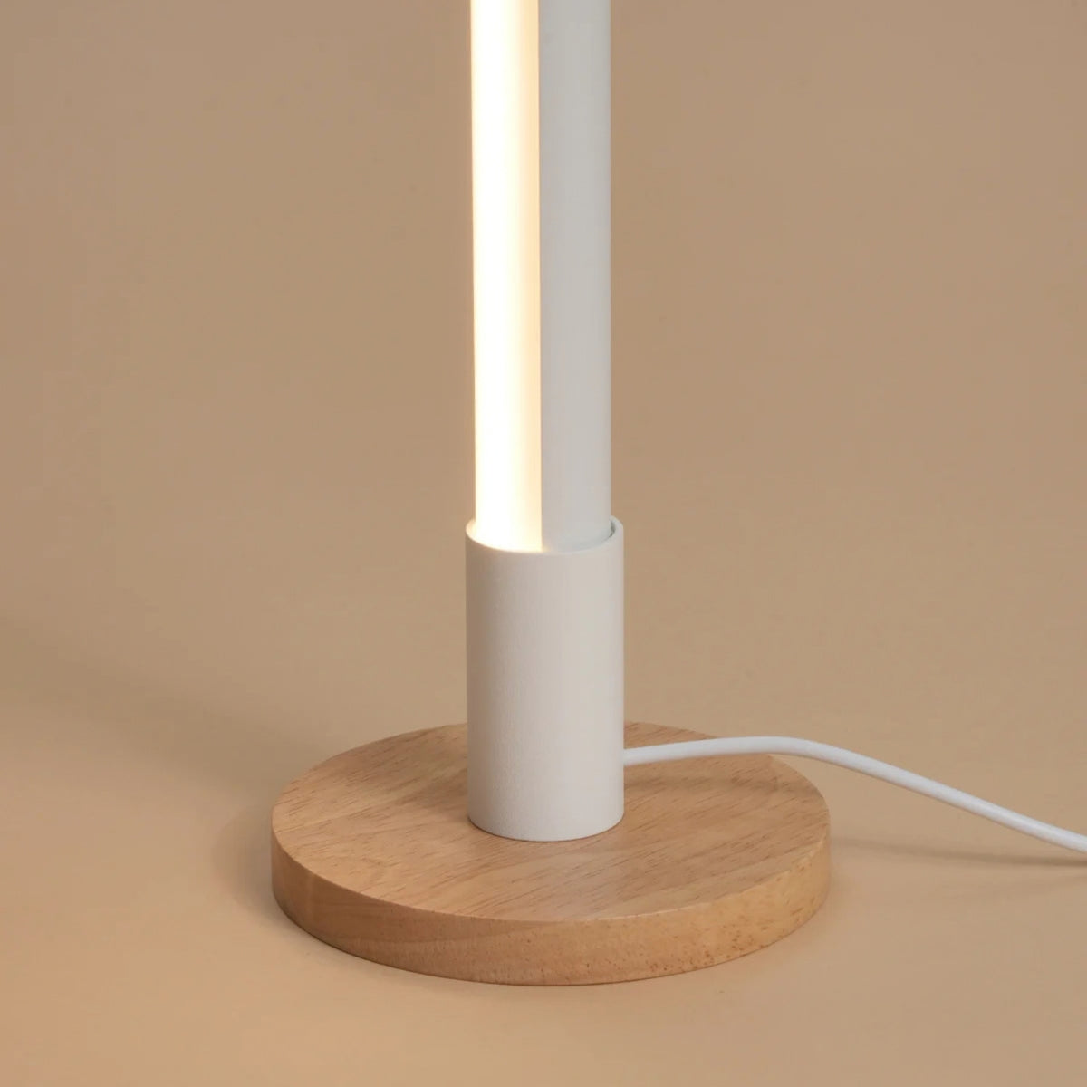 Vertical Grow Light Stand with Wooden Base, White