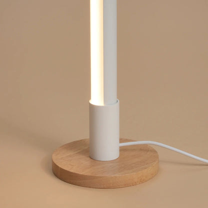Vertical Grow Light Stand with Wooden Base, White