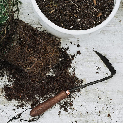 Weeding Hoe on Potting Bench