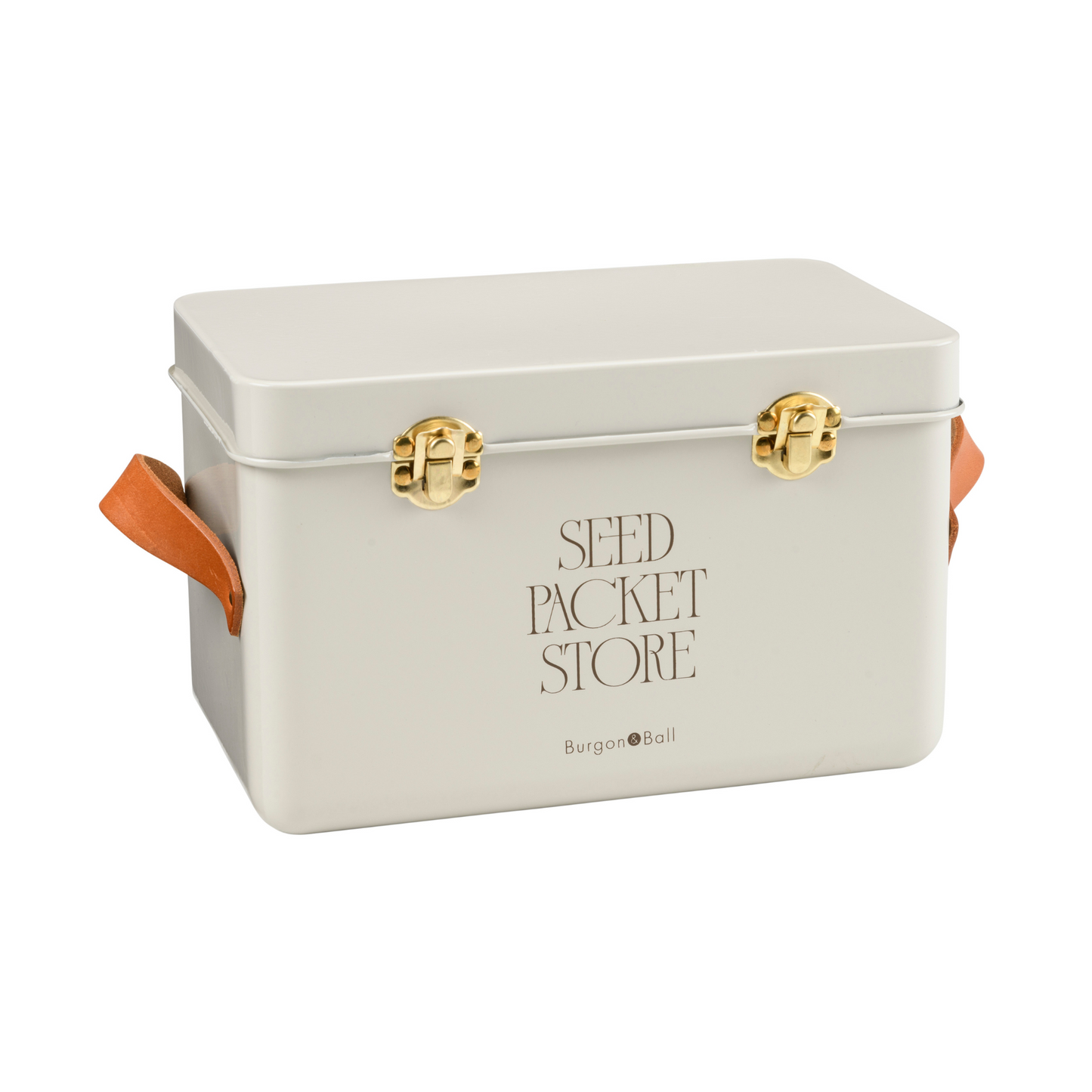 Burgon & Ball Seed Packet Storage Tin in Mushroom Finish
