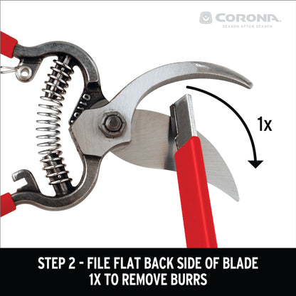 Step 2 - File Flat Side of Blade