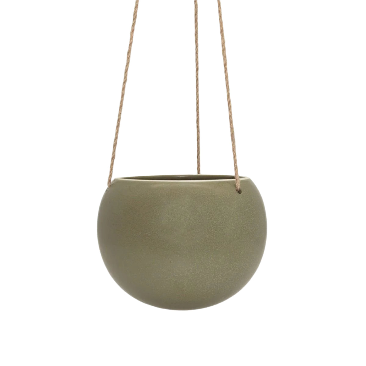 Potted Large Orbit Hanging Planter in Jade