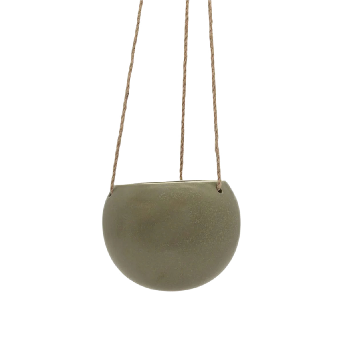 Potted Small Orbit Hanging Planter in Jade