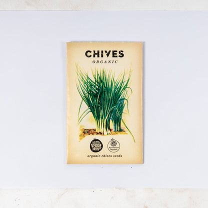 Grow your own chives with these certified Australian Organic chives seeds