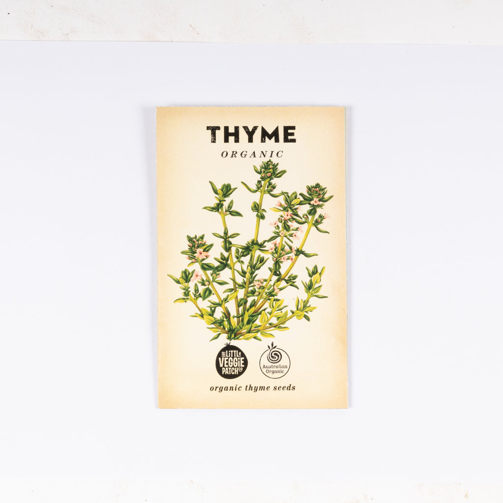 Grow your own thyme with these certified Australian Organic thyme seeds.