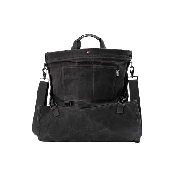 Barebones Living Harvest Gathering Bag Large Black Canvas With Metal Hardware