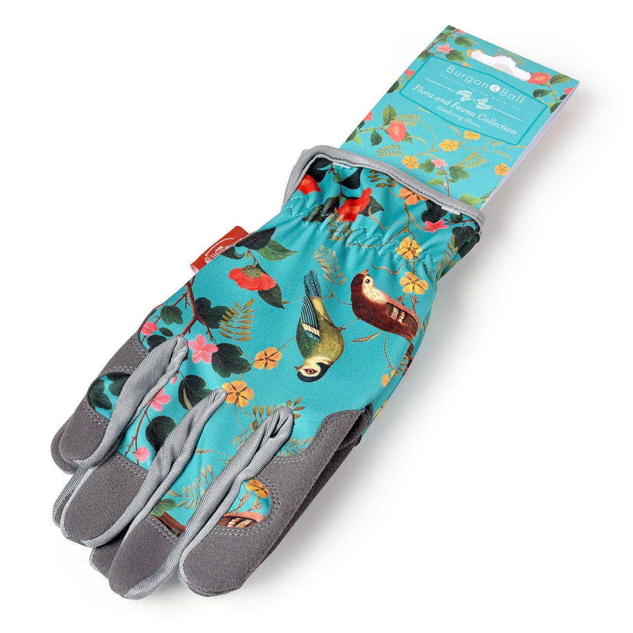 Designed by Burgon & Ball, the elegant Flora and Fauna pattern features dainty songbirds and delicate foliage.