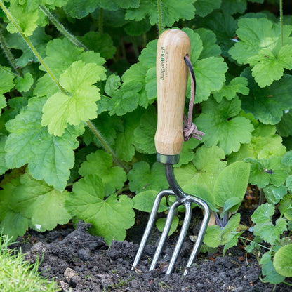 This style of hand fork is ideal for working in heavy or clay soils.