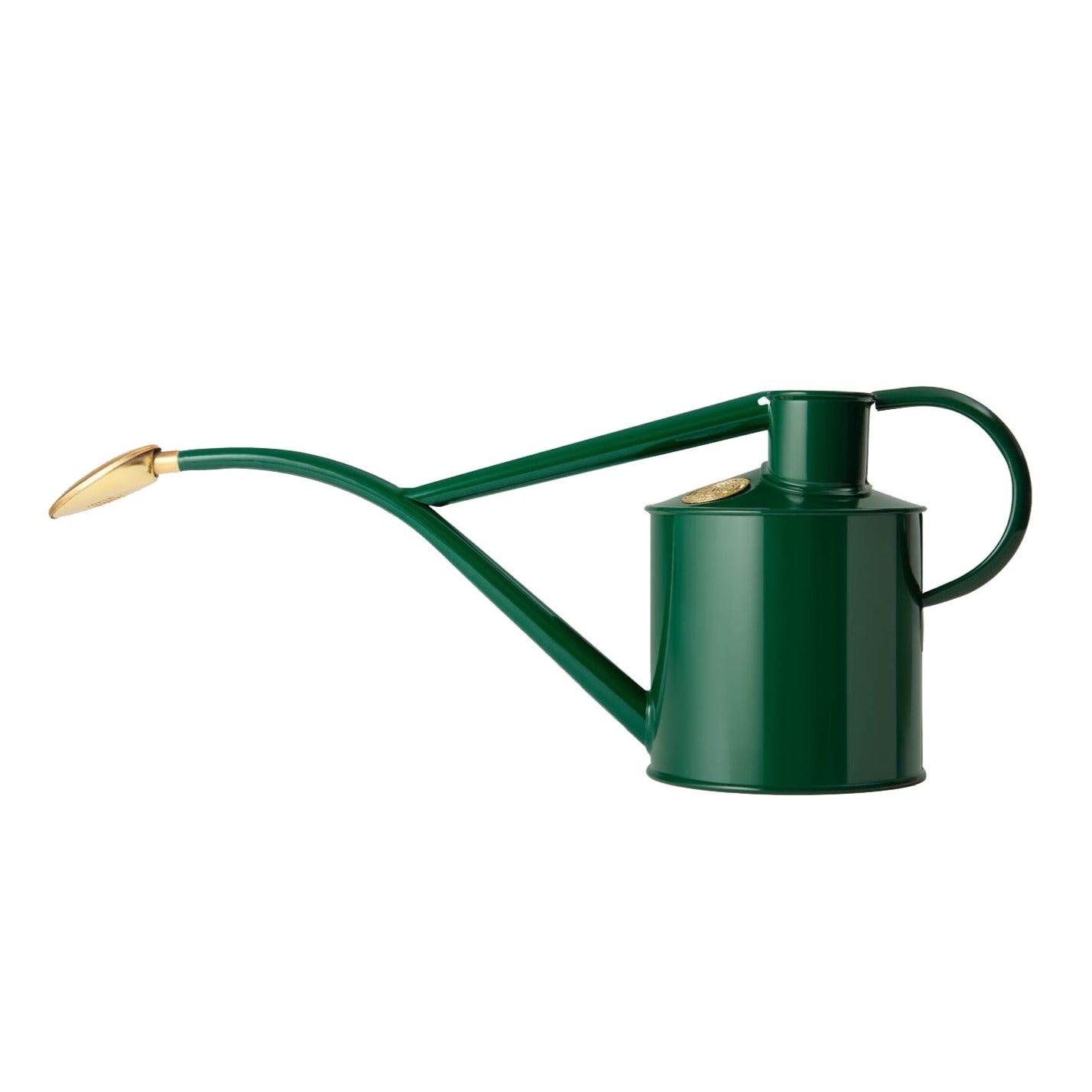 Haws 'Rowley Ripple' 1-litre indoor watering can in green. Introducing the ultimate multi-purpose metal watering can, an elegant and versatile companion to help you grow your own.