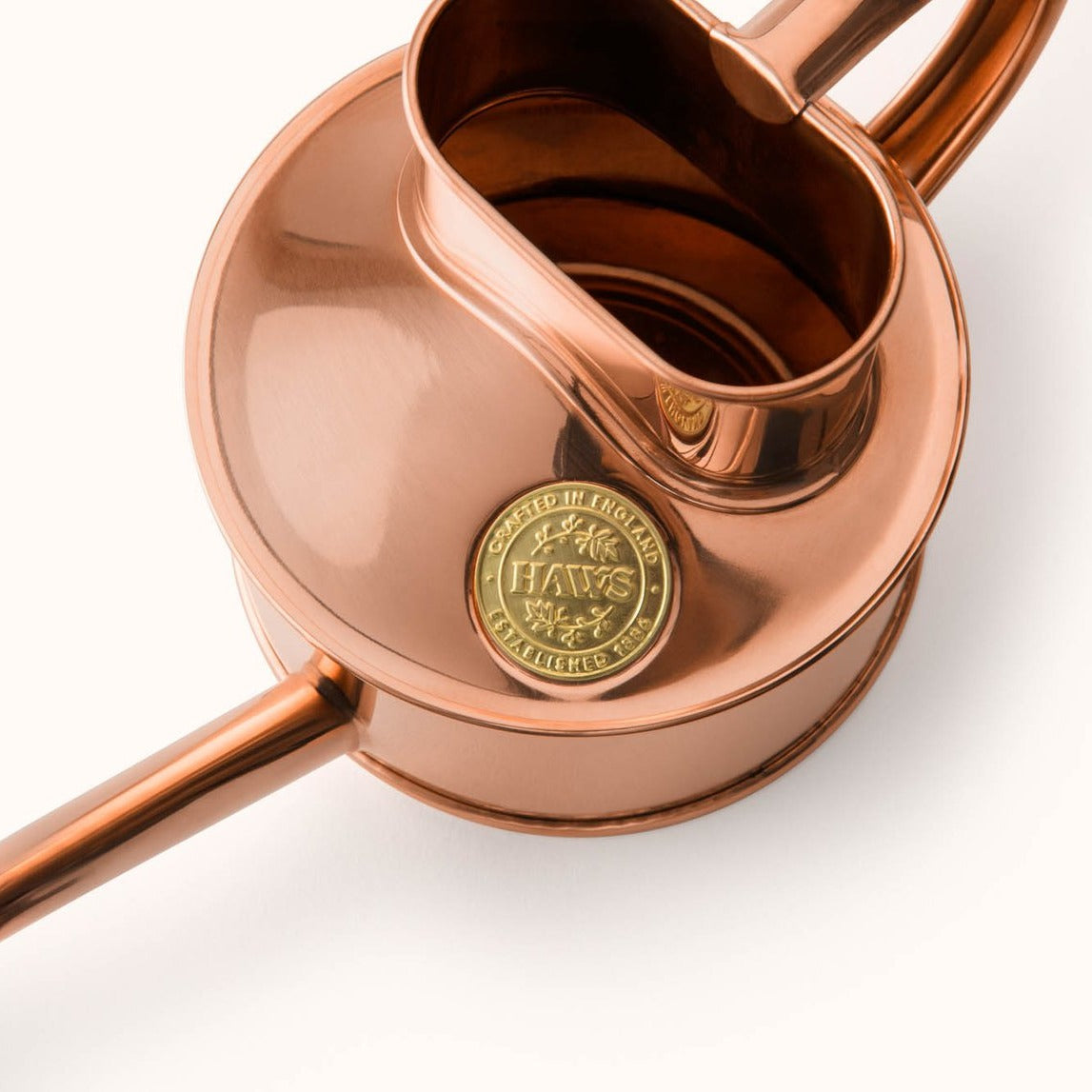 Handcrafted from polished copper in the Haws 100 year old classic shape.