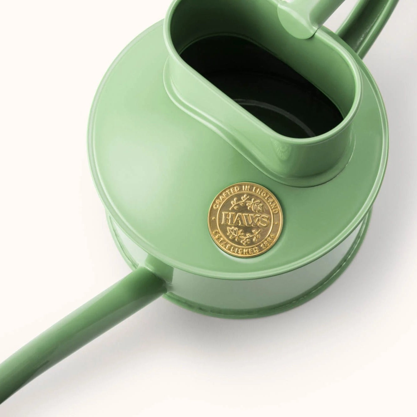Haws 'Fazely Flow' Indoor Watering Can in Sage, Crafted in England