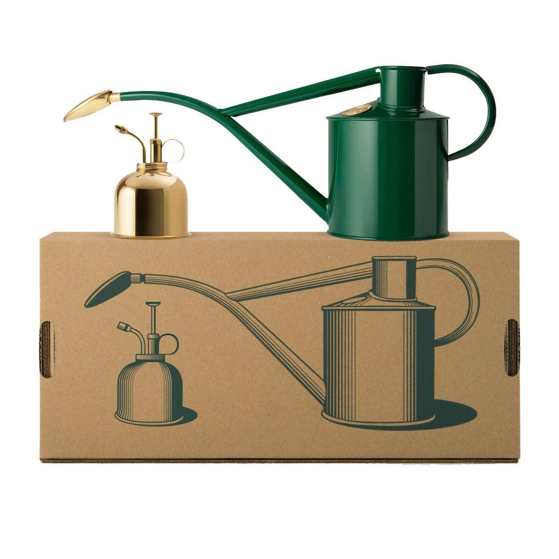 Haws Classic Watering Gift Set, Green & Brass