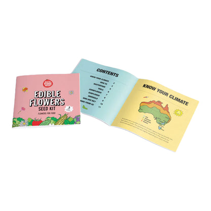 Edible Flowers Seed Kit Booklet