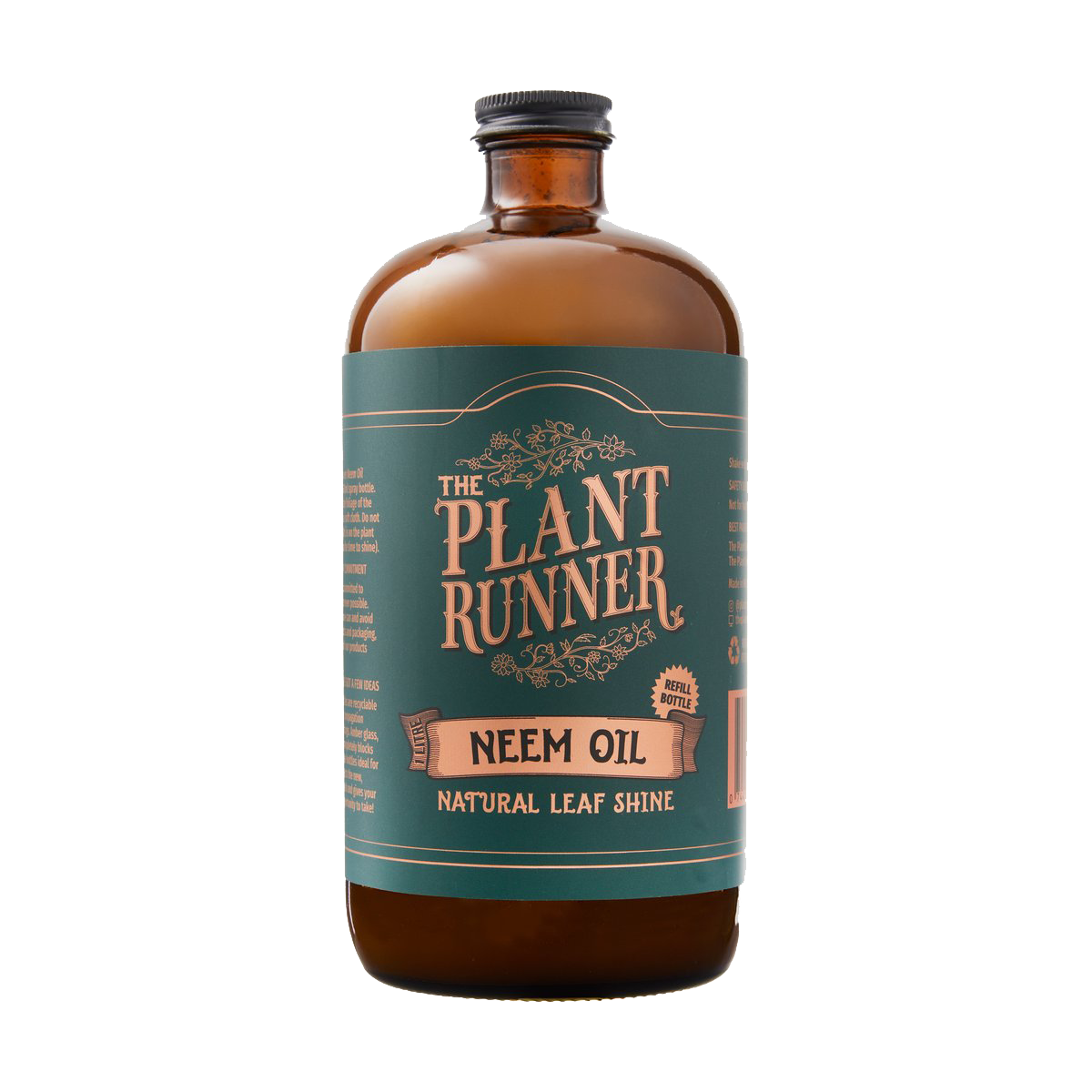 Plant Runner Neem Oil 1L Refill Bottle Natural Leaf Shine Backyard