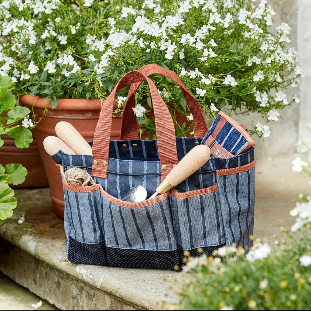 Sophie Conran for Burgon & Ball Garden Tool Bag, Blue Stripe on Garden Step