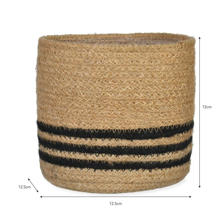 Striped Jute Pot