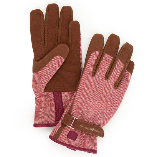 'Love the Glove' Women's Gardening Gloves, Red Tweed