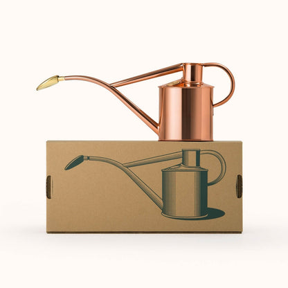 Haws Copper 'Rowley Ripple' watering can with 100% recycled gift box.